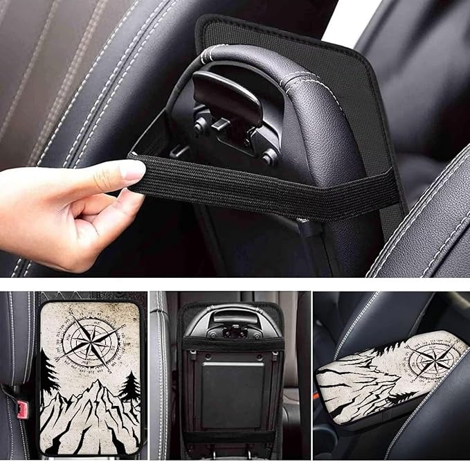 Dreaweet Car Armrest Box Cover,Soft Comfortable Center Console Armrest Box Cover for Cars SUV Trucks Sedan