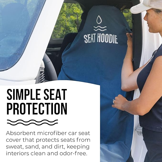 Car Seat Towel | Premium Microfiber Towel Seat Covers for Cars | Universal Fit & Machine Washable | Portable Car Seat Towel Cover After Gym, Yoga, Beach Navy
