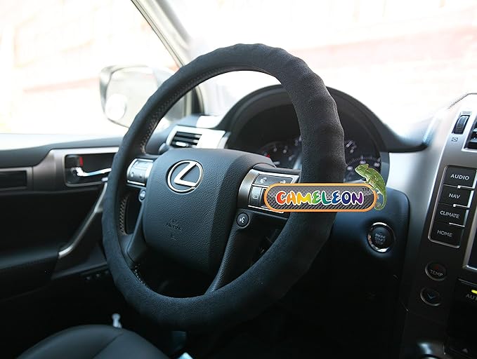 Silicone Black Steering Wheel Cover- Racing Power Grip-Ergonomic Handling (Black)