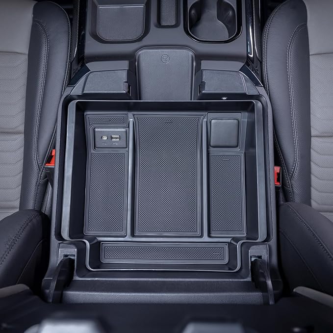 TOPINSTALL 22-26 Full Size Tray 2-Lay Space Compatible with 2022-2026 Refreshed Silverado/Sierra 1500 and 2024-2026 Chevy Silverado/GMC Sierra 2500HD 3500HD Use with OEM Organizer (Bucket Seats ONLY)
