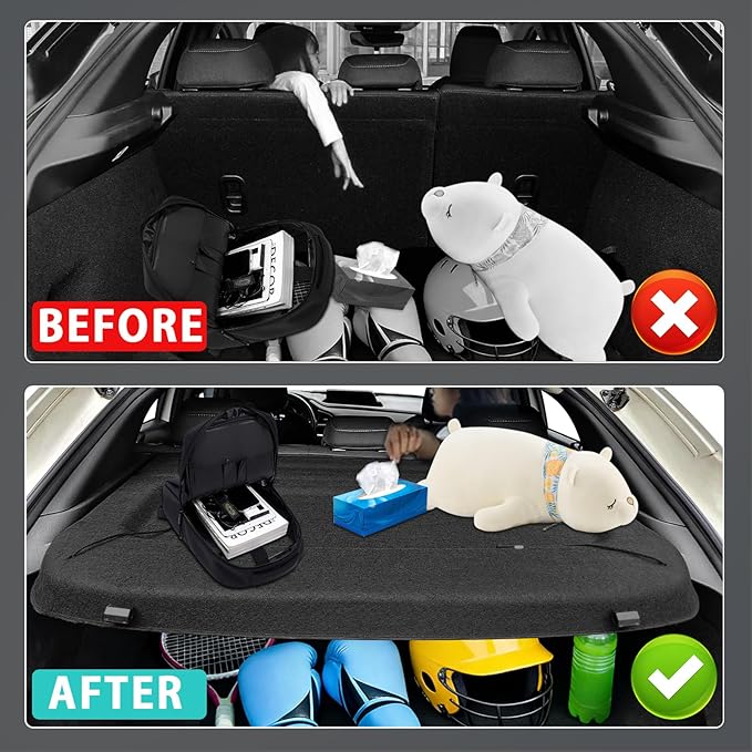 Cargo Cover for Mazda CX-30 CX30 2026 2025 2024 2020 2021 2022 2023 Accessories Trunk Cover Security Shielding Shade Cargo Luggage Cover Trunk Privacy Protection