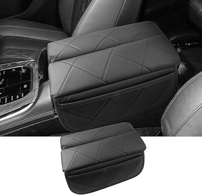 2024 2025 2026 X5/X6/X7/XM Center Console Cover for BMW Dual-Opening Center Console, Cushion&Comfy Leather Armrest Cover 2026 2025 X5 X6 X7 XM Accessories (Padded)