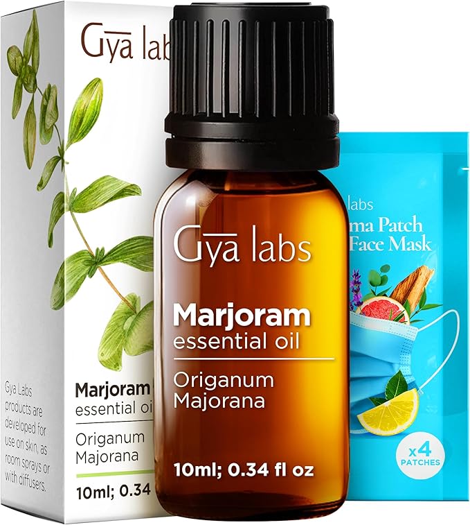 100% Pure Marjoram Essential Oil - 0.34 Fl Oz - Marjoram Oil for Hair, Skin, Diffuser, Aromatherapy & DIY Candle Making Scent