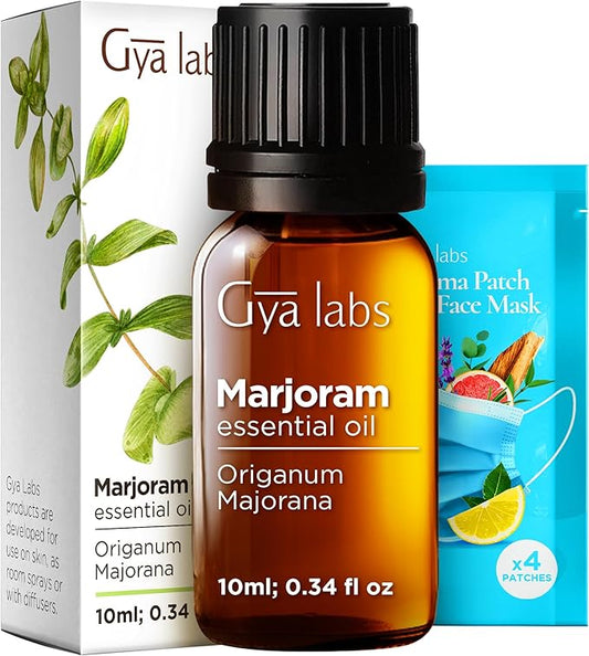 100% Pure Marjoram Essential Oil - 0.34 Fl Oz - Marjoram Oil for Hair, Skin, Diffuser, Aromatherapy & DIY Candle Making Scent
