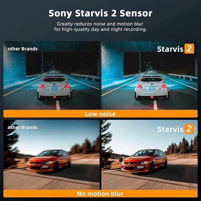Real 4K 3 Channel Dash Cam Front and Rear Inside, STARVIS 2 HDR Sensor, 5.8GHz Wi-Fi GPS G-Sensor, 4K+1080P+1080P Dash Cam, 64GB Card Included, IR Night Vision, 3.3" IPS Screen, 24Hr Parking Monitor