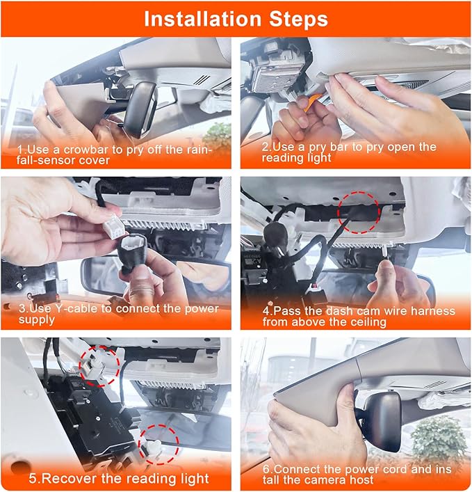 Mangoal Honda CRV Dash Cam Front 4K & Rear 1080p Custom fit for Gen6 CR-V & CR-V Hybrid 2023-2026(Gray)(Model B), Integrated OEM Look, UHD 2160P Video, WiFi & App, 128GB Card