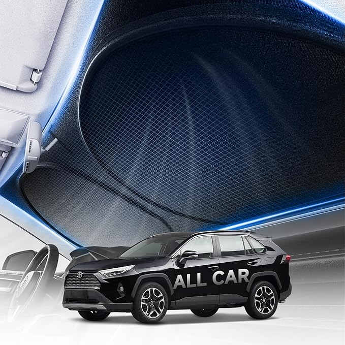 [Upgrade] DooGooCoo Windshield Sun Shade - Large, Sunshade for Car Windshield [Heat Shield & UV Block] Car Sun Shade Protect Interior & Keep Car Cooler Foldable Front Windshield Shade (69x35 Inches)