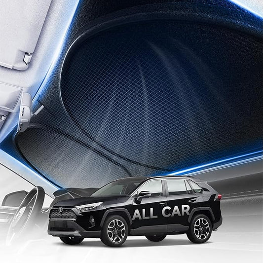 [Upgrade] DooGooCoo Windshield Sun Shade - Large, Sunshade for Car Windshield [Heat Shield & UV Block] Car Sun Shade Protect Interior & Keep Car Cooler Foldable Front Windshield Shade (69x35 Inches)