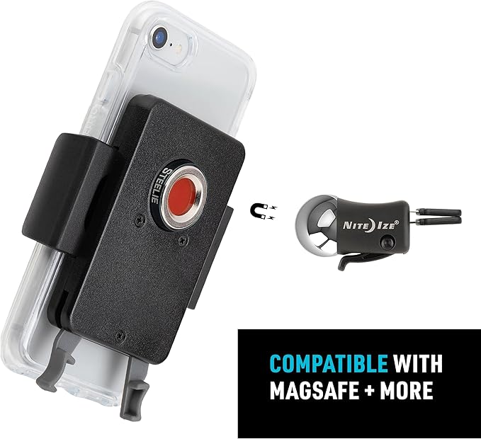 Nite Ize Steelie Vent Kit - Magnetic Cell Phone Holder for Car Vents - Phone Mount - Squeeze