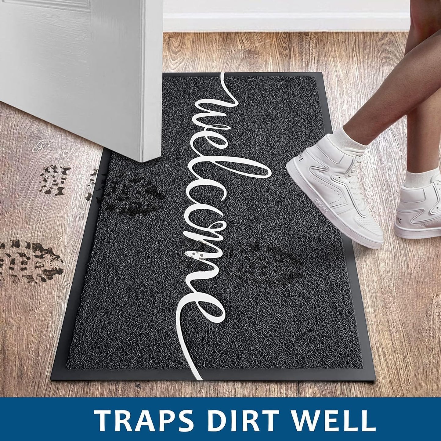 EARTHALL Funny Welcome Mats Outdoor, Front Door Mat for Outside Entry, Doormat Outside/Inside Entrance, Entry Door Rugs for Entryway Indoor, Outdoor Mats for Home Entrance, Front Porch Decor 36"x24"