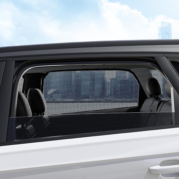Aokway Magnetic Car Window Shades, 2Pcs Double-Layer UV Protection Car Curtains for Rear Side Window Sun Shade, Universal Fit for Baby, Driver (Black, Rear 2pcs)