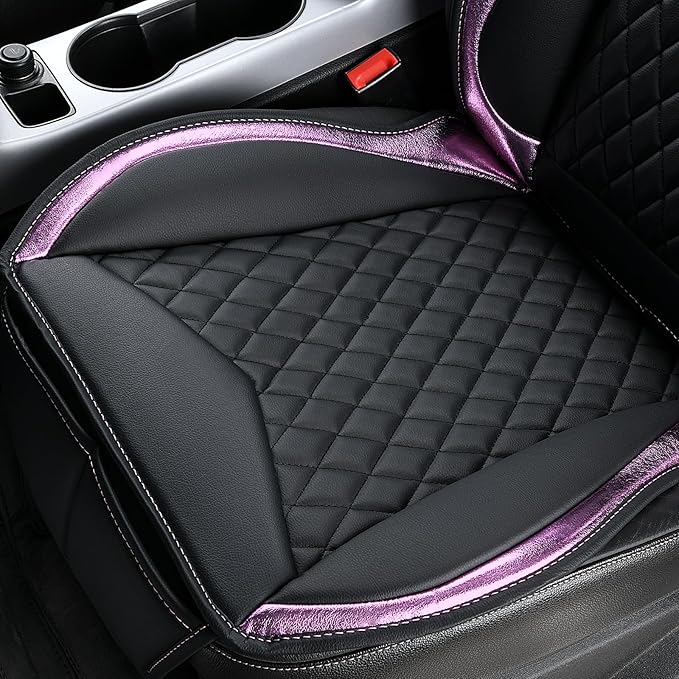 Flying Banner car seat Covers seat Cushions Luxe Fit Faux Leather Easy Installation Vehicles Non Slip Premium (Black Pink, 2 x Front Seat Cover)