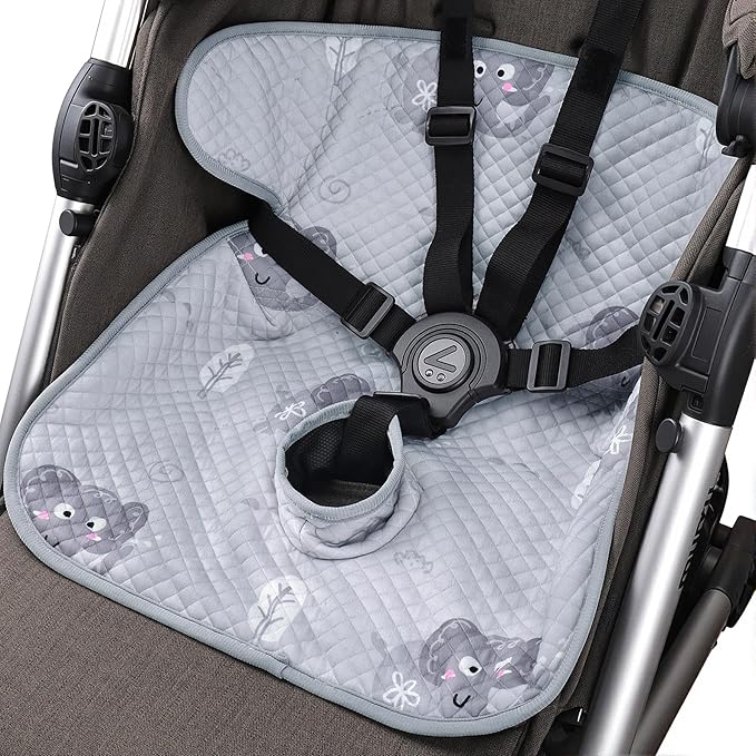 Piddle Pad - Car Seat Potty Training Protector- Waterproof Car Seat Liner with Anti-Slip Backing, Machine Washable Cover for Baby Toddler Carseat, Stroller (Gray, 2PC)