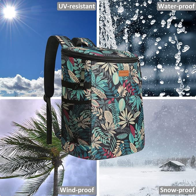Camping Cooler Backpack 30 45 Cans, Soft Backpack Coolers Insulated Leak Proof Travel Cooler Bag Waterproof Lunch Picnic Beach Work Trip Thermal Bag Drink Beverage Beer Bag Cooler