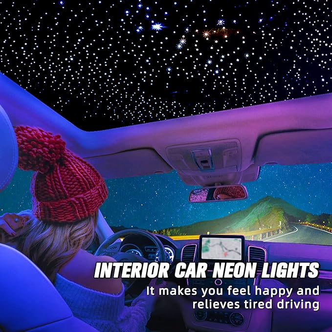 32W Starlight Headliner Kit, Star Lights for Car Roof&Home Decoration, Fiber Cable 800pcs*0.03in*13.1ft RGBW Star Light Headliner with Bluetooth APP/Remote Control/Music Mode