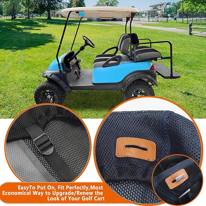 Golf Cart Front Seat Covers for Club Car Precedent 2004 and Up, Durable Polyester Fabric Club Car Precedent Seat Covers, Breathable Washable