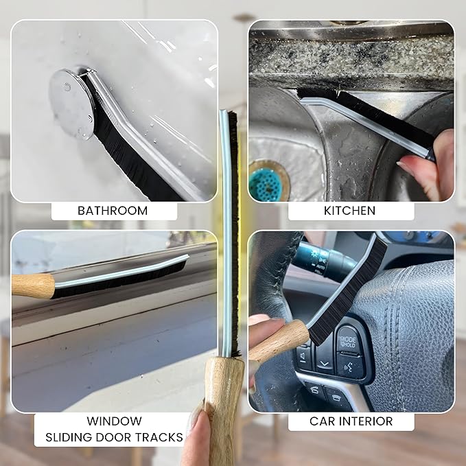 Dryer Lint Brush Vent Trap Cleaner, Refrigerator Condenser Coil Brush & Crevice Gap Cleaning Brush (2PCS) for Household Use - Grout Scrub Brush, House Cleaning Supplies, Home Essentials