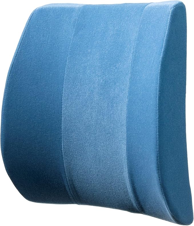 Bucket Seat Thick Foam Lumbar Support Cushion: Orthopedic Relief for Car Seats & Chairs-Blue