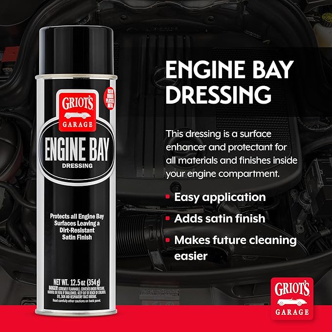 Griot's Garage Engine Bay Dressing, Detailing Spray, Surface Enhancer and Protector, 20244, 12.5oz