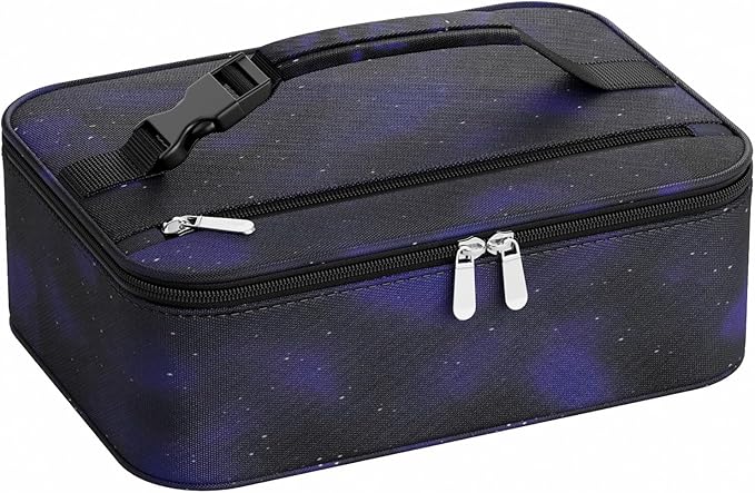 Small Lunch Box Insulated Lunch Bag for Women Men, Bento Kids Lunch Box, Compact Portable Thermal Meal Cooler Bags with Buckle Handle for Work & School, Astral 5L