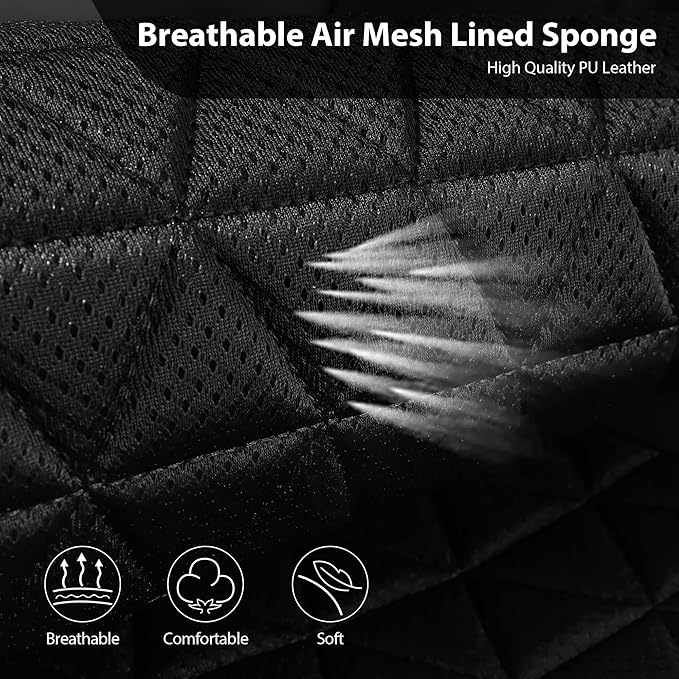 CAR PASS Bling Diamond Air Mesh Seat Cover Front Seats,Leather Seat Covers for Car Shining Glitter Sparkly,Automotive seat covers Universal Fit SUV Truck Cute Women Girl,Bedazzed Iridescent Rhinestone
