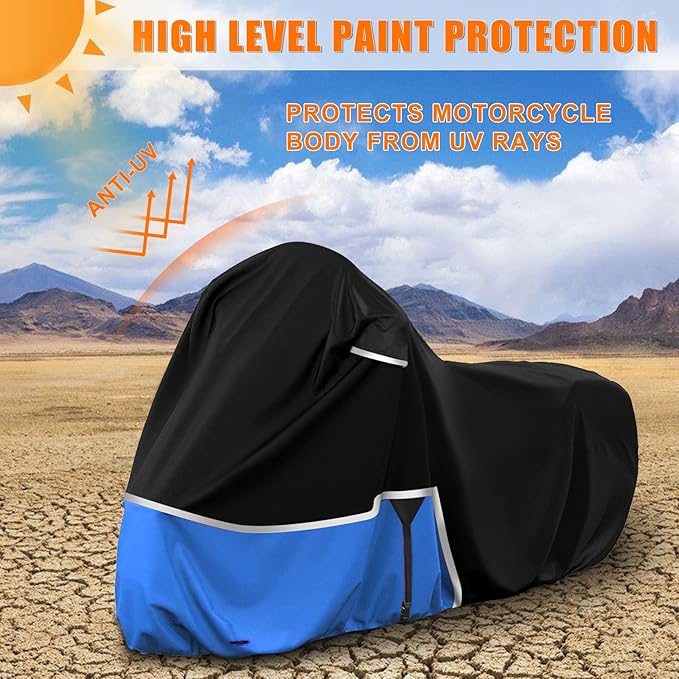 Waterproof Motorcycle Cover Replace for Indian Scout/Scout Bobber/Chief, 420D Oxford Cloth Customized Motorcycle Cover for Snow Rain Dust Protection