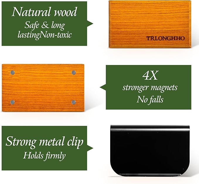 Car Air Freshener-Wood Air Freshener-Car Odor Eliminator-car scent-Long Lasting Scent-Variety Scent Refill（Teak-Amber-Grove）3pcs- Metal Clip 1pcs