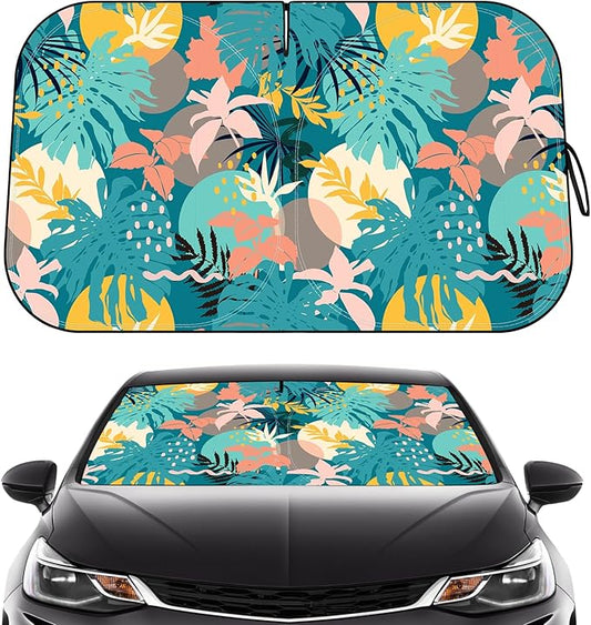 Windshield Sun Shade - Car Windshield Sun Shade for UV Protecion Heat Reduction 2025 Sun Visor for Car Interior (55"x31.5")