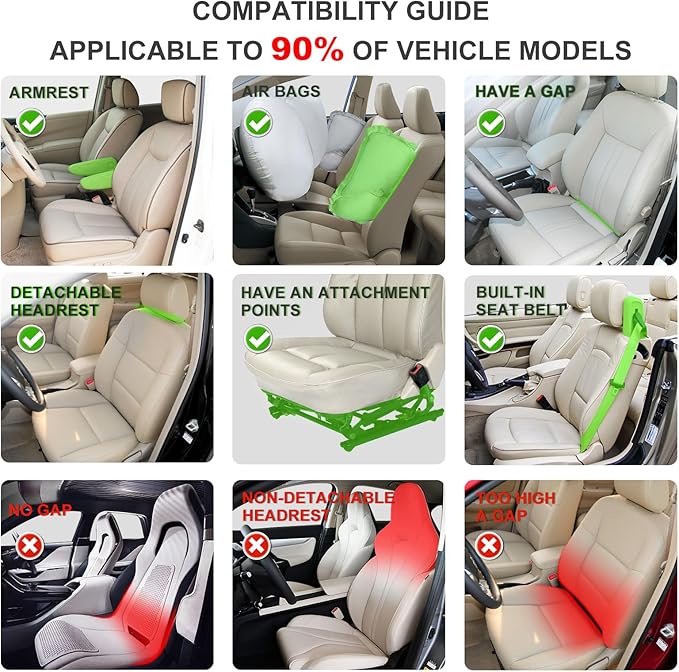 Linen Car Seat Covers Front Seat Covers Breathable Cloth Fabric Car Seat Protector - Universal Fit for Cars, Vans, SUVs, Trucks - 2 Units - Beige