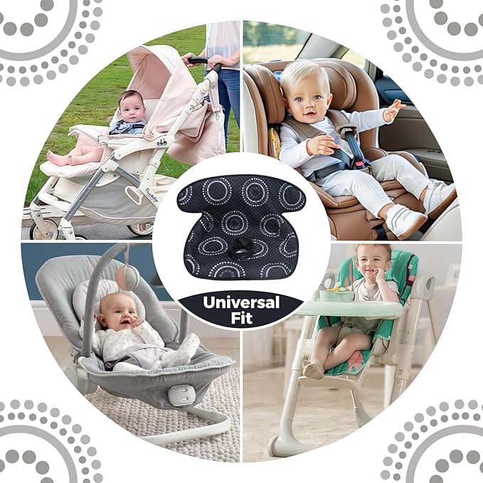 Piddle Pad, Car Seat Potty Training Protector, Baby Waterproof Car Seat Cover with Anti-Slip Backing, Machine Washable Liner for Toddler Carseat, Stroller (Black)