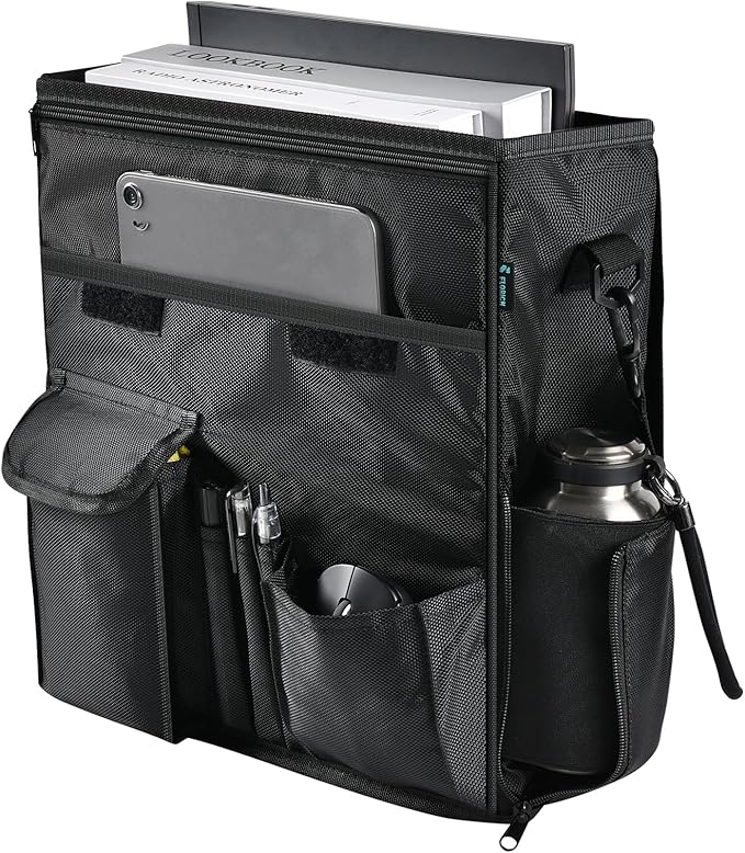 FLORICH Car Front Seat Organizer, Car Laptop Holder Backseat Organizer for Work, Automatic Document Holder Multi-Pocket Storage Organizer, Car Seat Back Storage Bag with Cup Holder