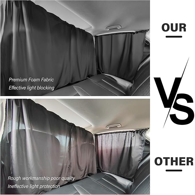 3PCS Car Window Shades,Car Privacy Window Cover for Rear Window & Partition,95% Strong Shading Car Sunshade for Baby,Universal CCar Accessories Interior Fits Sleeping Traveling Camping (3PCS)