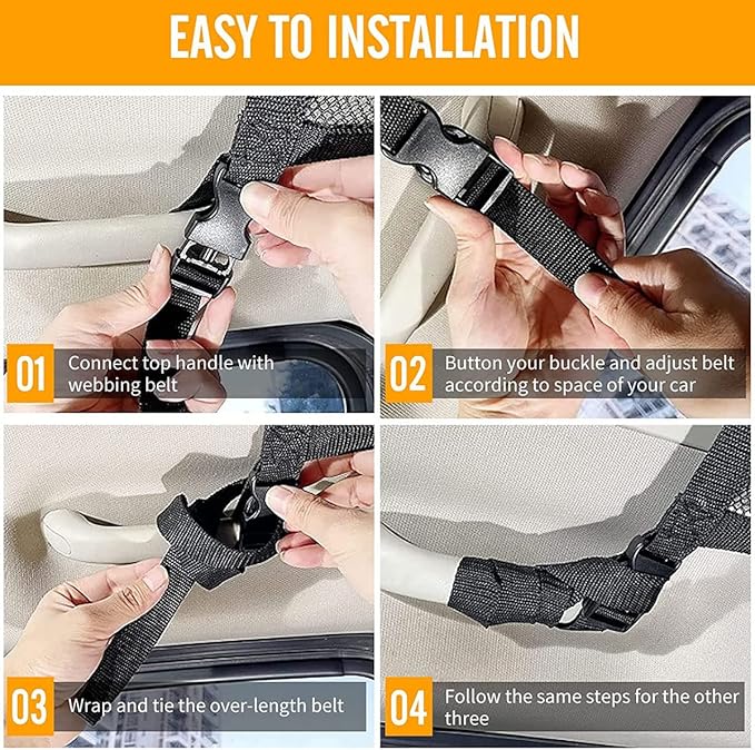 Car Ceiling Cargo Net Strong Load-Bearing Mesh Car Roof Storage Organizer Large Capacity Space Saving Car Ceiling Net Storage Bag Car Interior Accessories for SUV Truck Van