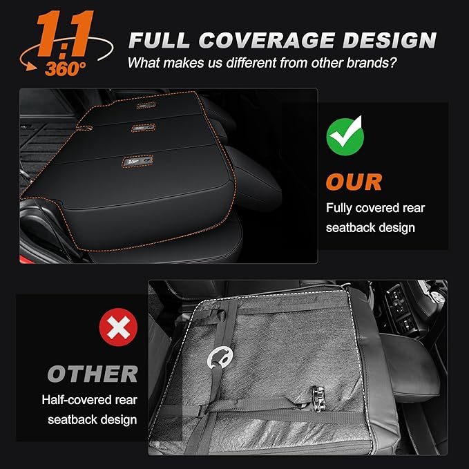 AOMSAZTO Custom Fit Seat Covers for Toyota 4Runner 2025 2026 Full Set Faux Leather Car Seats Cover for 4Runner Accessories Black(5 Seats Model Only)
