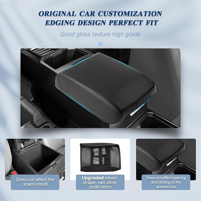 BIBIBO 2024 2025 Tacoma Center Console Cover,Armrest Cushion for 2024 2025 Toyota Tacoma Truck Console Lid,Car Arm Rest Pad Seat Box Cover,Tacoma Interior Accessories Arm Rest Cover 2024 Toyota Tacoma