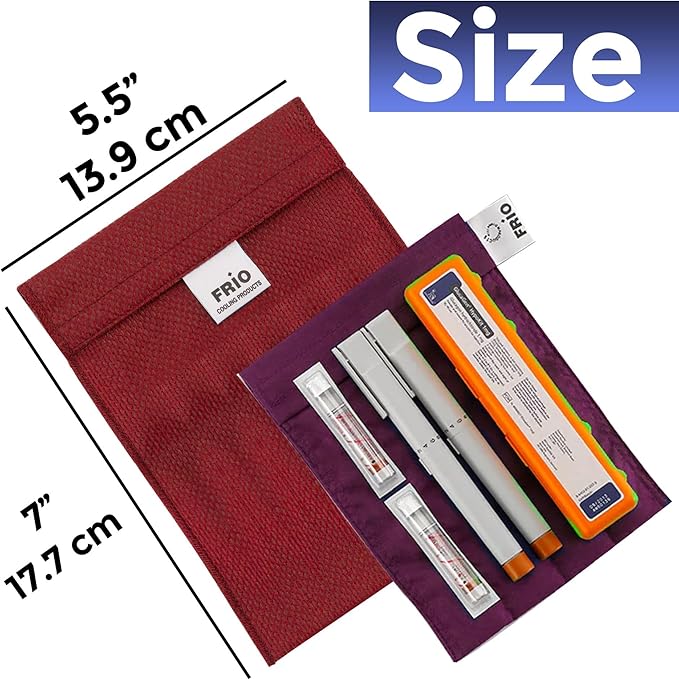 FRIO Cooling Wallet - Insulin Cooler for 45+ Hours of Stress Free On The Go - Red - Large