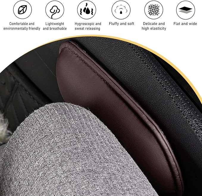WZP 2PCS Car Door Armrest Pads, Soft Leather+Memory Foam Car Knee Pads, Arm Rest Elbow Cushion with One-Piece Molding, Universal Car Interior Accessories for Arm Support Protect (Brown)