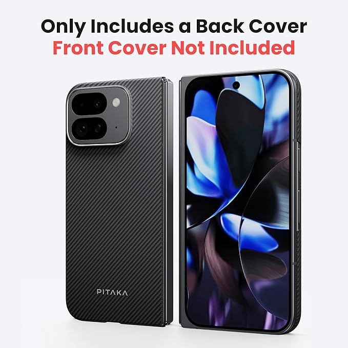 pitaka for Pixel 9 Pro Fold Case, Slim & Light Case for Pixel 9 Pro Fold with a Caseless Touch Feeling, 600D Aramid Fiber Made