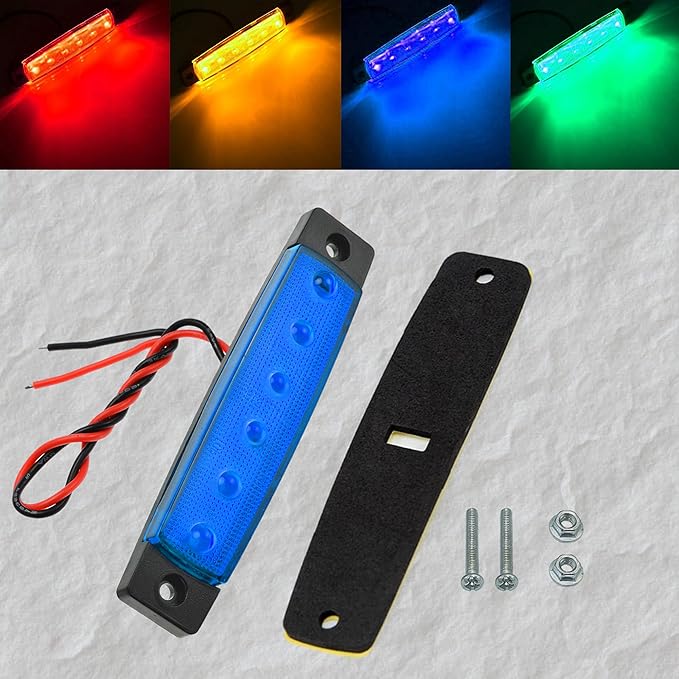10Pcs Led Rock Lights Waterproof 3.8" Blue LED Underglow Kit,Fender Wheel Well Lights Car Exterior Side Marker Lights for Wrangler Snowmobile Truck Golf Cart RV RV SUV Offroad