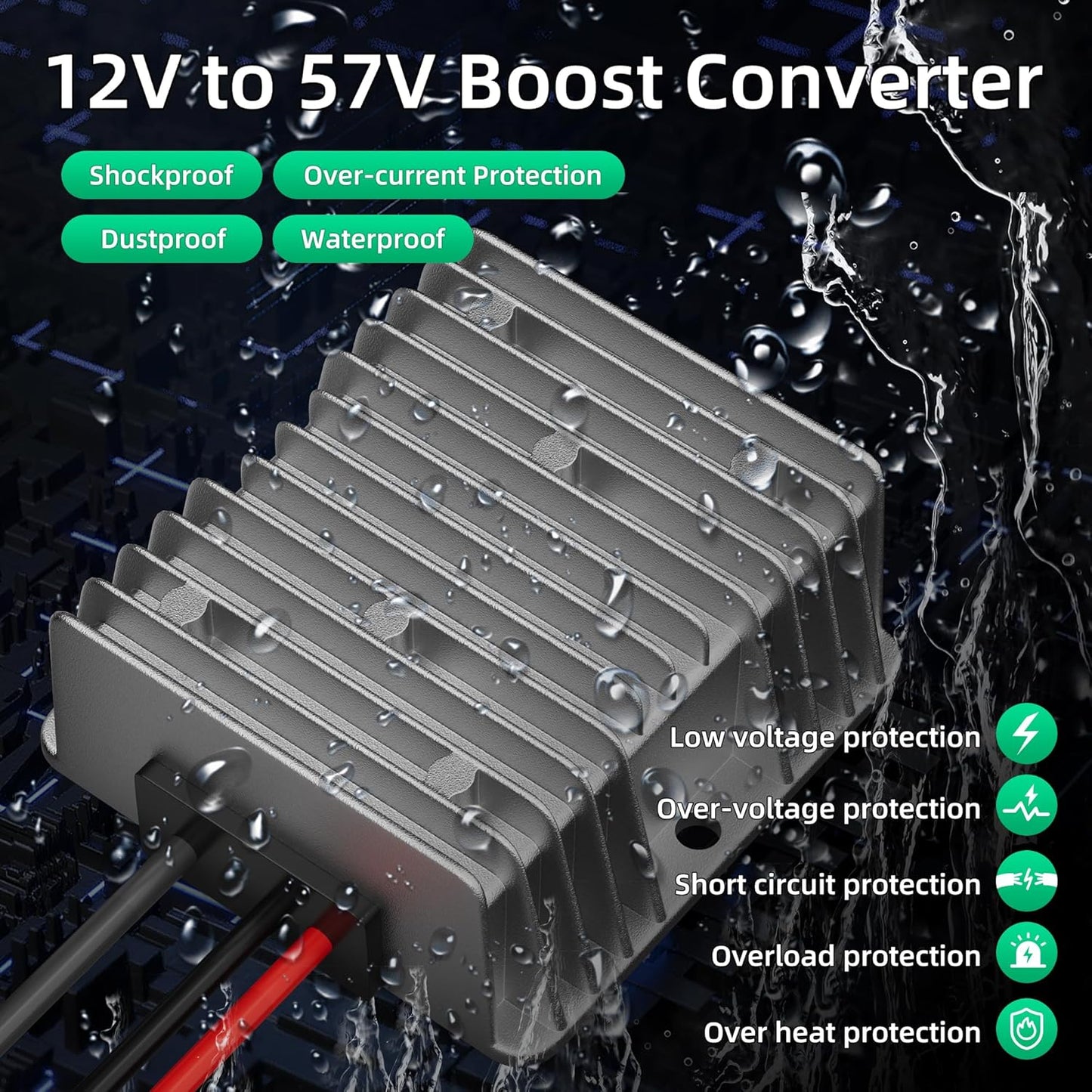 Starlink Gen 3 Power Cord 12V to 57V 4.5A Converter for Starlink Gen 3 Router 12V (10-36V) Step-Up Adapter DC Male Plug Cable for RV No Worry About Voltage Drop or Rise