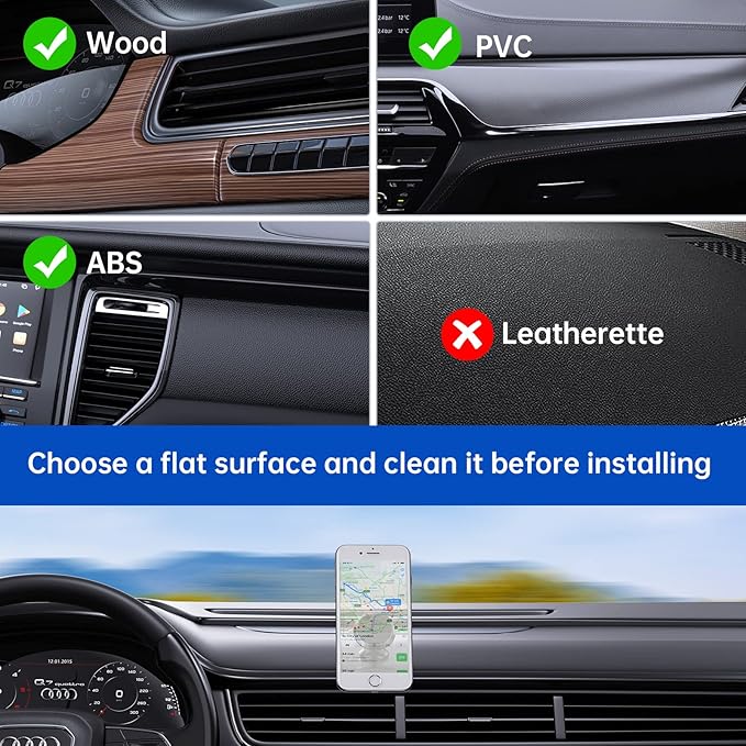 SYNCWIRE Magnetic Car Phone Holder for Dashboard, Cell Phone Car Kits, 360° Adjustable Magnet Cell Phone Mount Compatible with iPhone, Samsung, LG, GPS, Mini Tablet and More