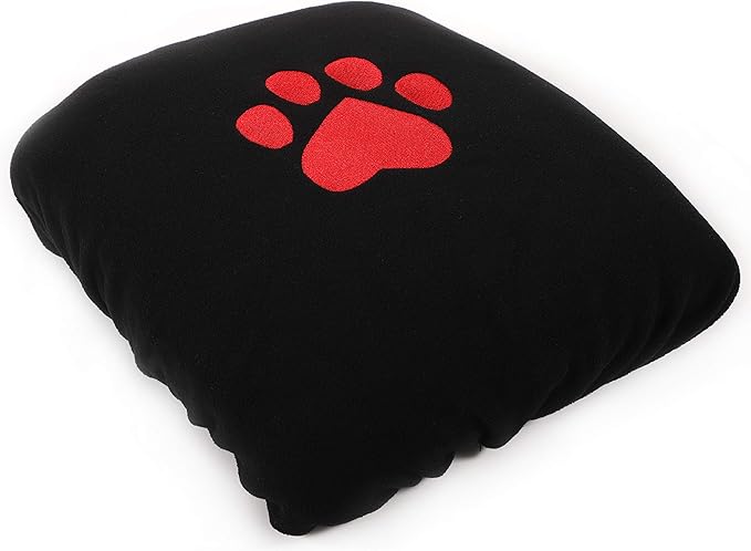 Center Console Armrest Pad Cover for Dodge Ram 1500 2500 3500 4500 5500 Pickup Trucks 1993-2023-Black Soft Car Armrest Protector Cushion All Seasons Suitable(Paw)