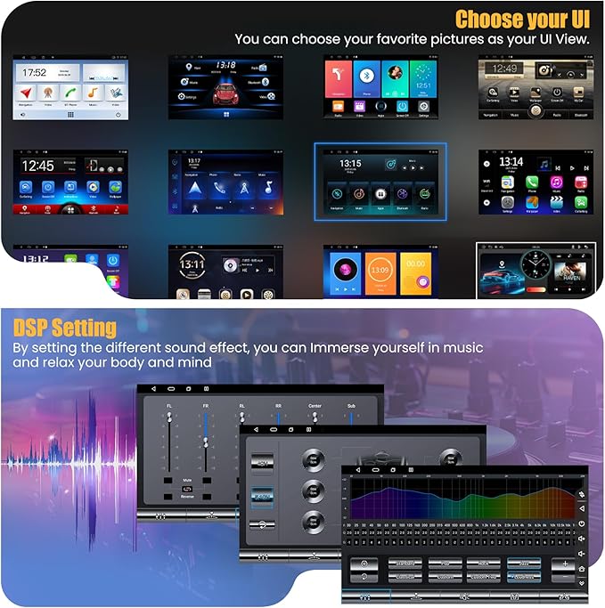 8 Core 6GB+128GB Car Radio for for Jeep Patriot Compass 2010-2016,10.2 Inch QLED Touch Screen Car Stereo with Carplay&Android Auto,WiFi,GPS Navigation,Bluetooth,FM&AM Radio,Android 15