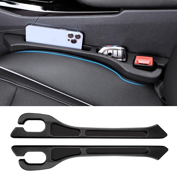 Car Seat Seam Filler 2-Piece Set, Car Seat Seam Plugs for Filling the Gap Between the seat and Console, Car Seat Seam Blocker to Prevent Items from Falling Out Added Storage Organizer