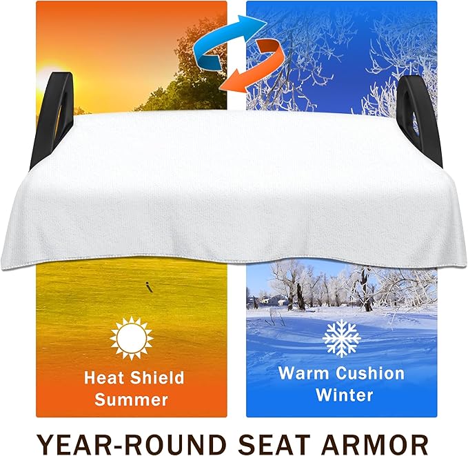 YOKYHOM Golf Cart Seat Covers for 2/4-Seater, Microfiber Seat Towel Blanket, Keeps Seats Cool, Clean & Comfortable, Fits EZGO, Club Car, Yamaha, 51"x31"