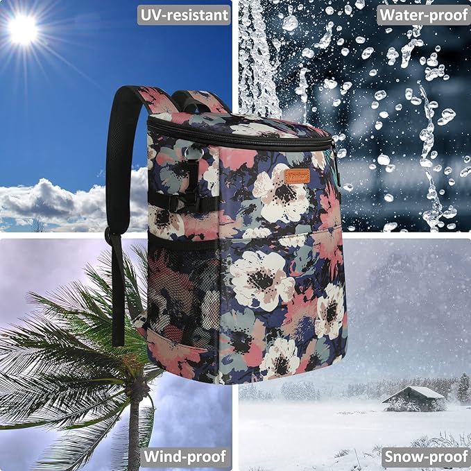 Camping Cooler Backpack 30 45 Cans, Soft Backpack Coolers Insulated Leak Proof Travel Cooler Bag Waterproof Lunch Picnic Beach Work Trip Thermal Bag Drink Beverage Beer Bag Cooler