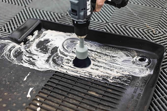 Detail Factory - Large Domed Drill Brush - Soft Bristle Drill Brush Attachment for Curved Surfaces & Car Detailing