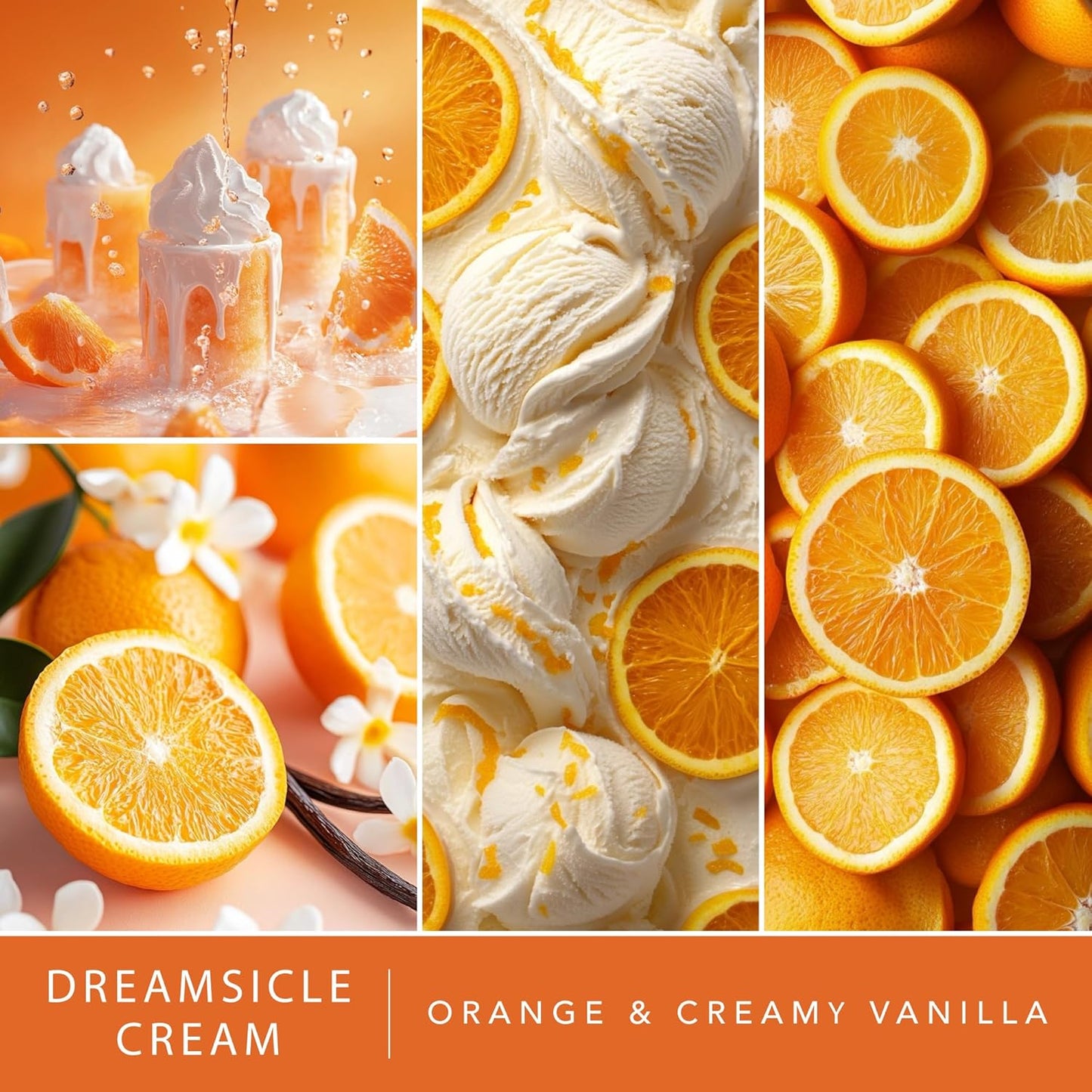 Scentsationals Wax Melts, Wax Cubes Strong Scent - Dreamsicle Cream - Long Lasting Scented Wax Melts for Warmer, 10oz (24-Cubes)