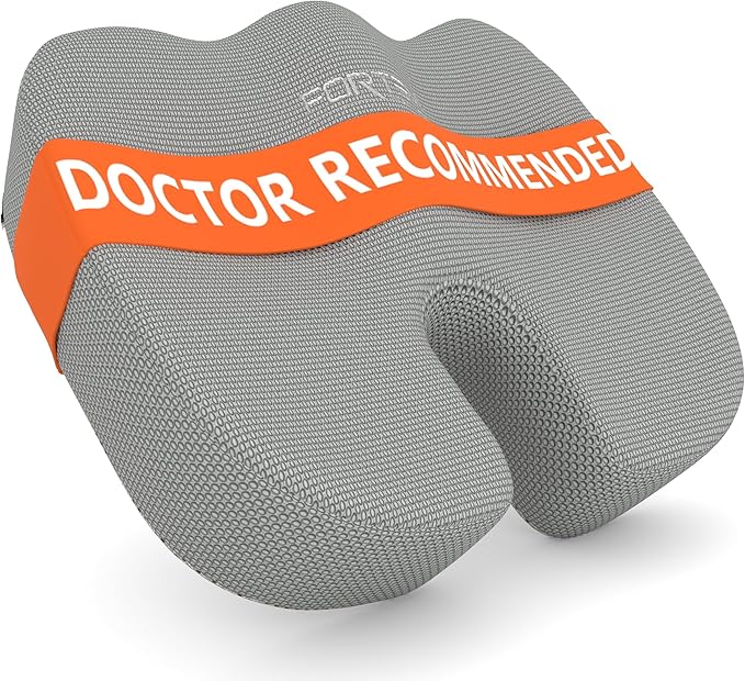 FORTEM Seat Cushion, Office Chair Cushion, Desk Chair Memory Foam, Sciatica Coccyx Tailbone Pain Relief, Pressure Relief, Sitting Pad, for Long Gaming & Sitting, Washable Cover, Non Slip, XL