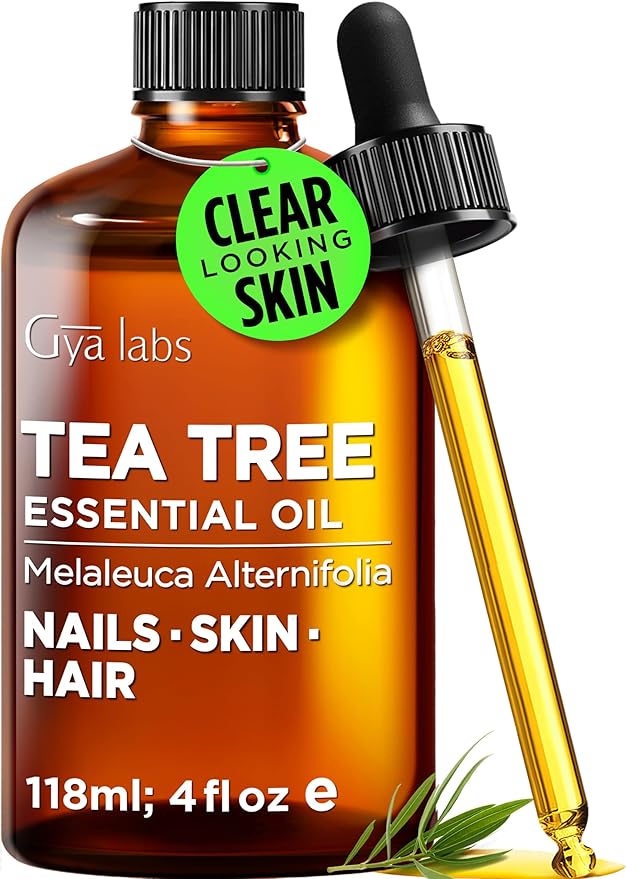 100% Pure Tea Tree Essential Oil - 4 Fl Oz - Tea Tree Oil for Hair, Skin, Diffuser, Aromatherapy & DIY Candle Making Scent
